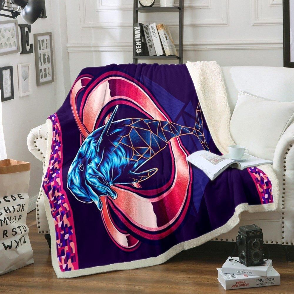 Dolphin Sherpa Fleece Blanket