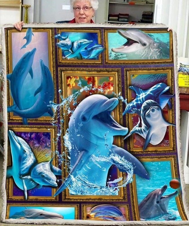 Dolphin Sherpa Fleece Blanket