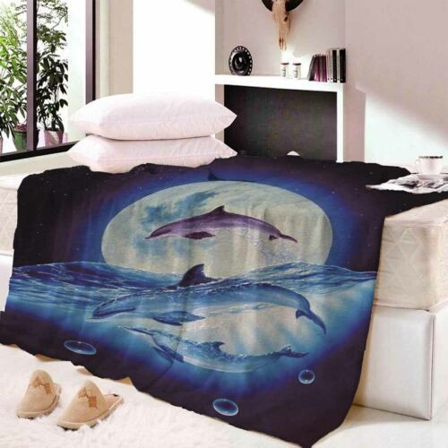 Dolphin Sherpa Fleece Blanket