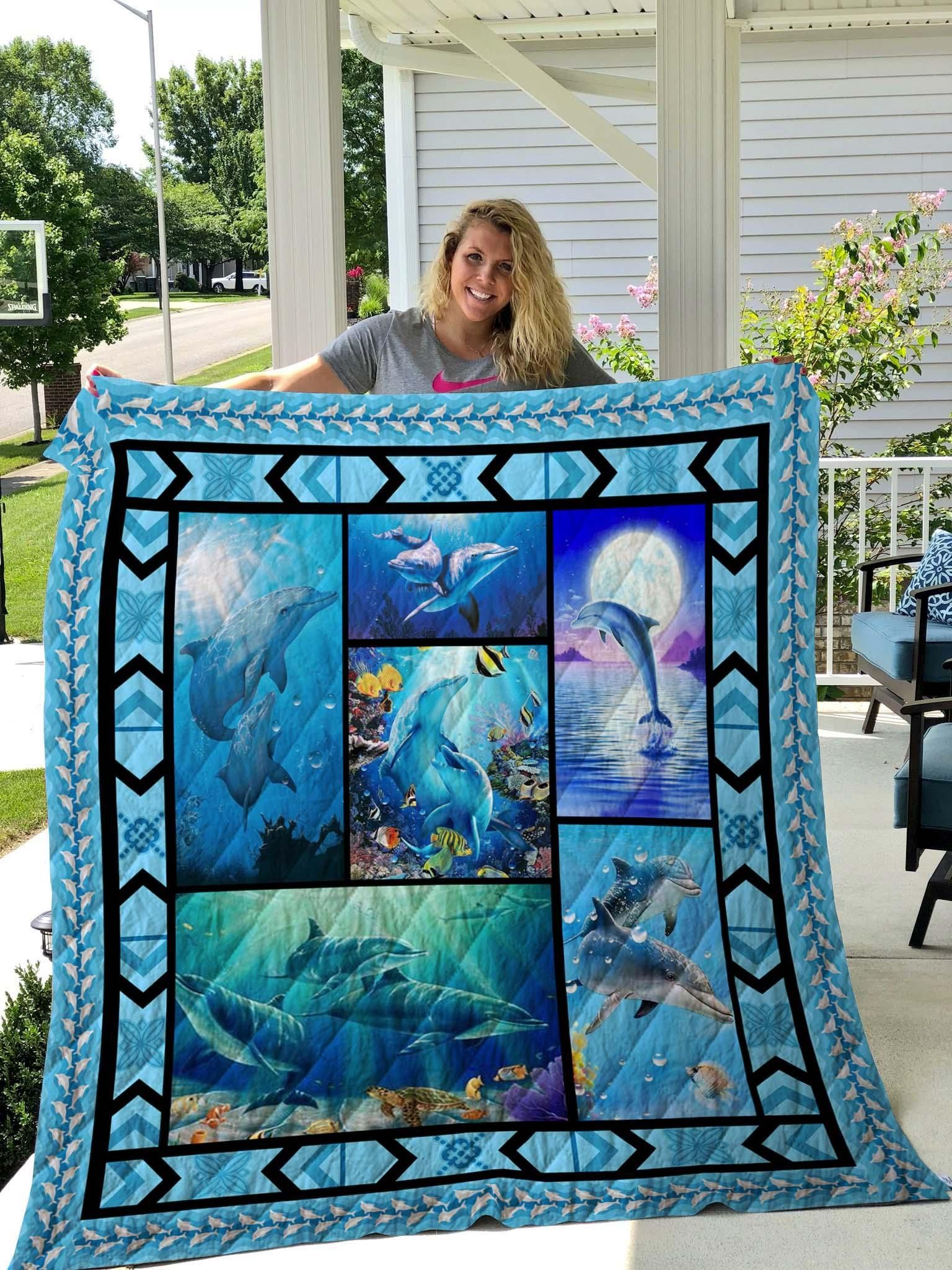 Dolphin Sherpa Fleece Blanket