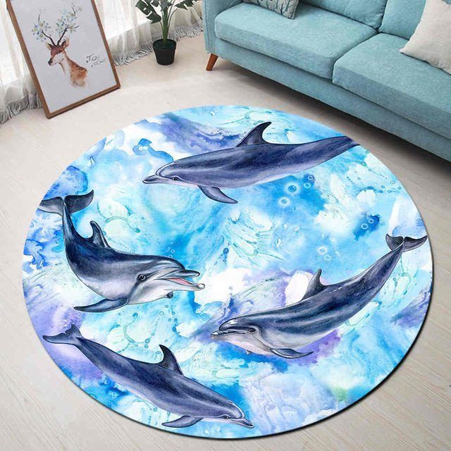 Dolphin Round Carpet