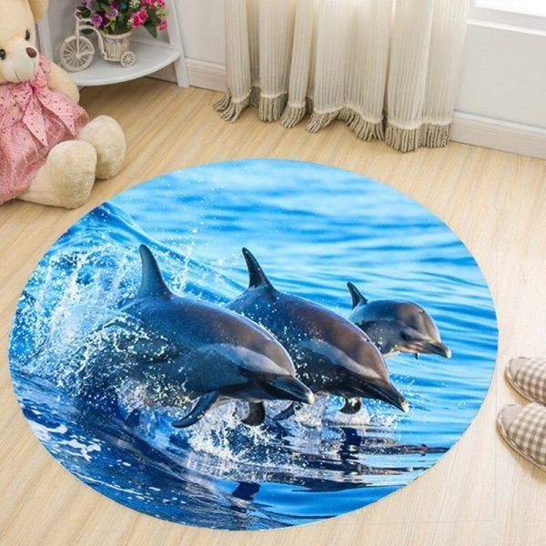 Dolphin Round Carpet