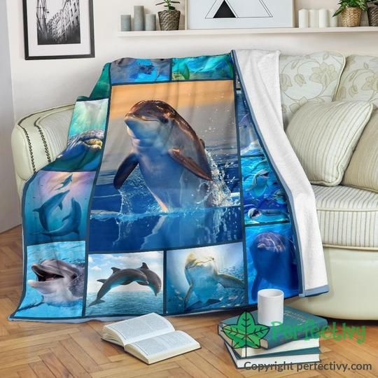 Dolphin Sherpa Fleece Blanket