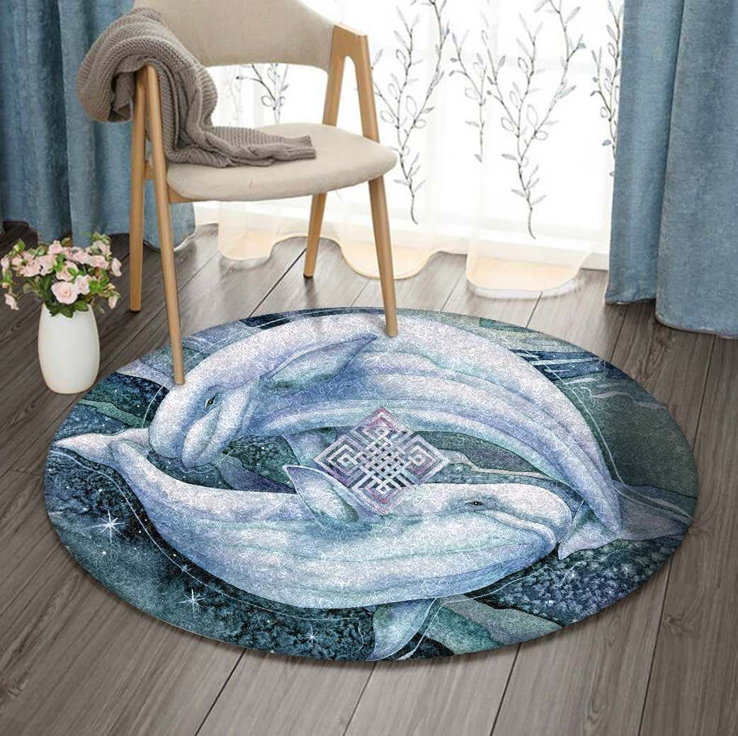 Dolphin Round Carpet
