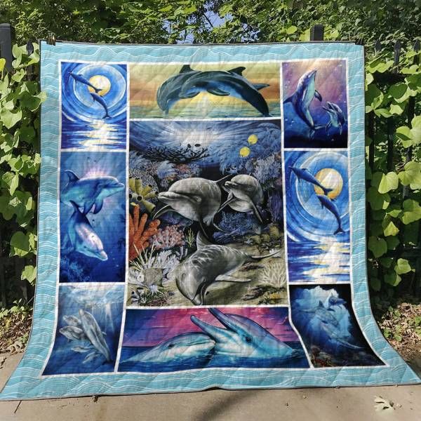 Dolphin Evening Sky Quilt Blanket DHC020120369TD