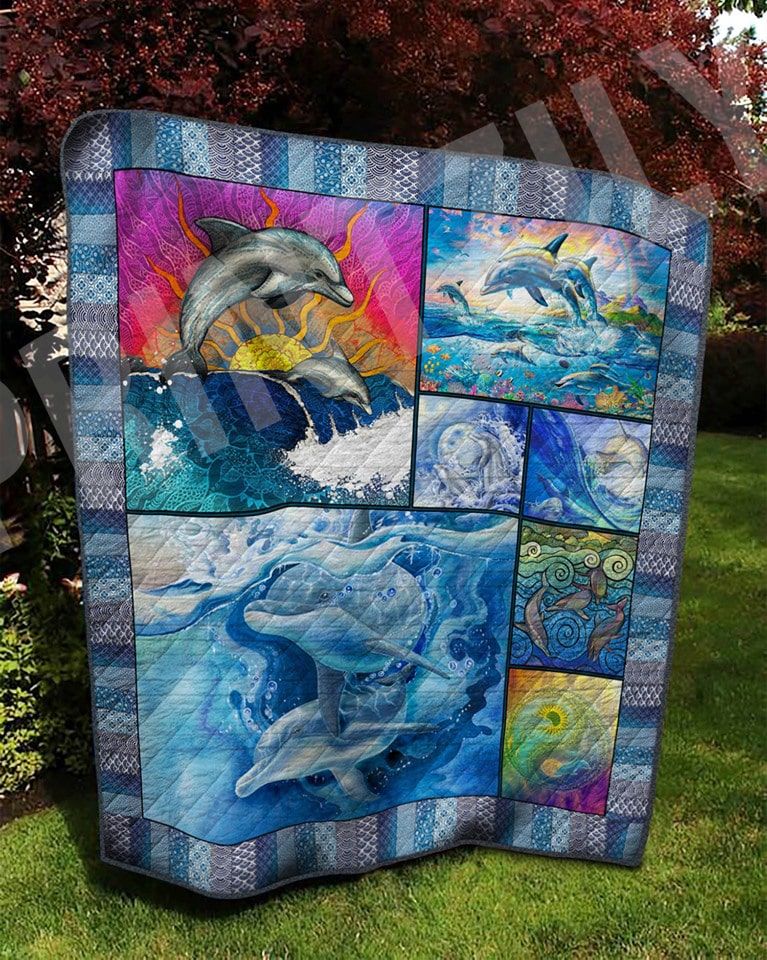 Dolphin Give Love Bl Quilt Blanket DHC0201201066TD
