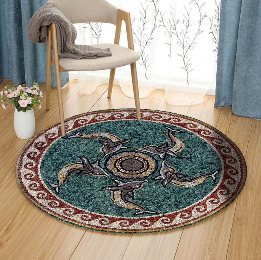 Dolphin Round Carpet