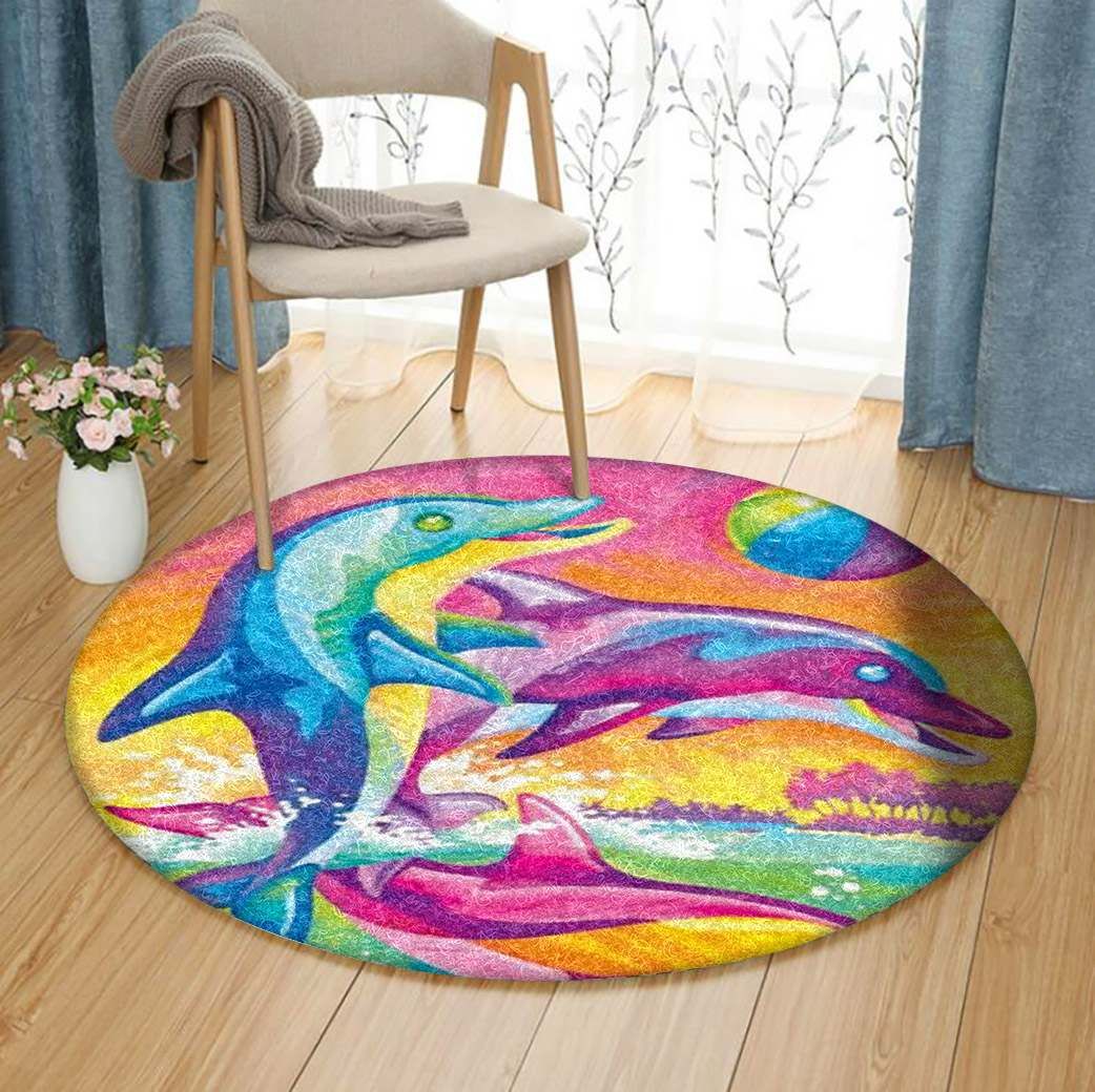 Dolphin Round Carpet