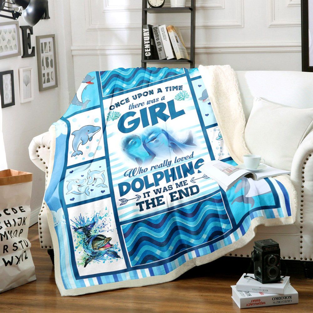 Dolphin Sherpa Fleece Blanket