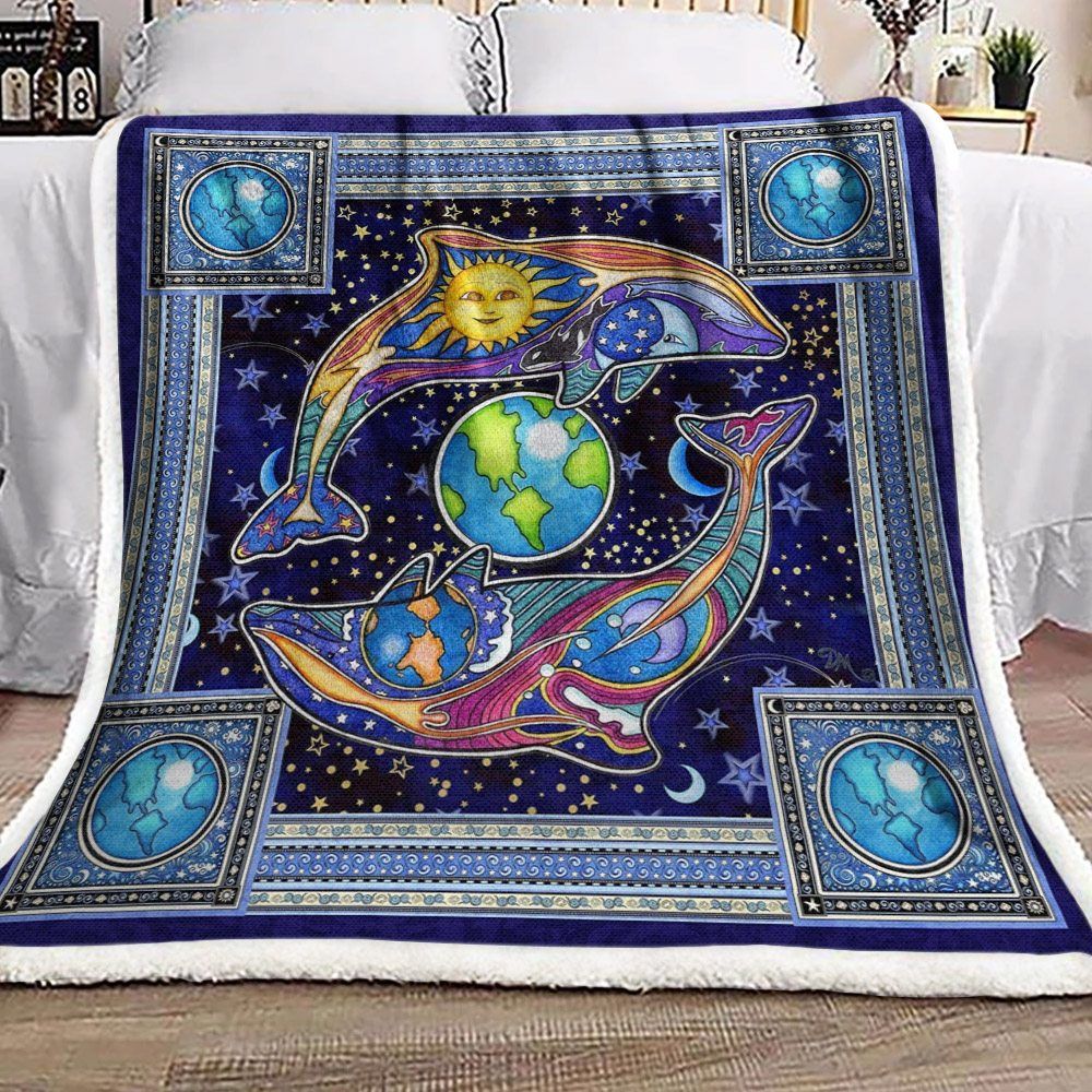 Dolphin Sherpa Fleece Blanket