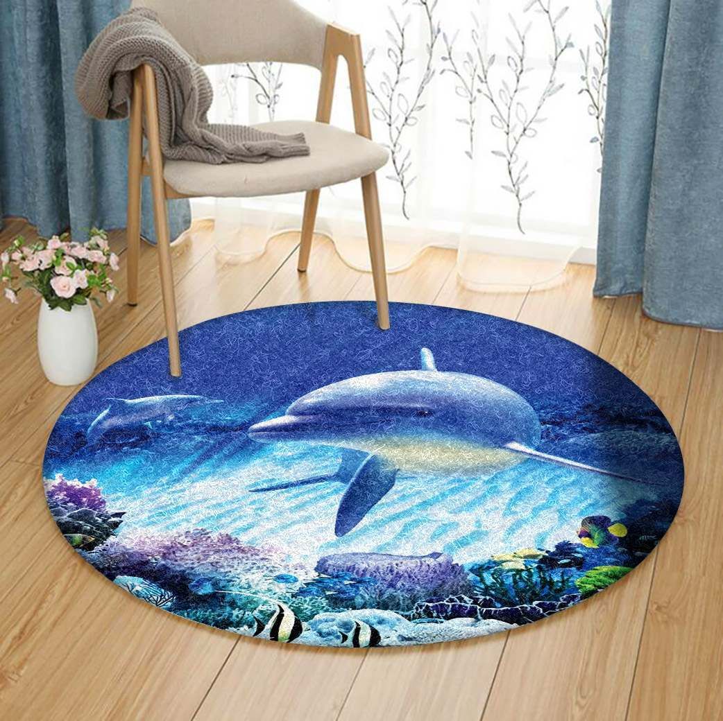 Dolphin Round Carpet
