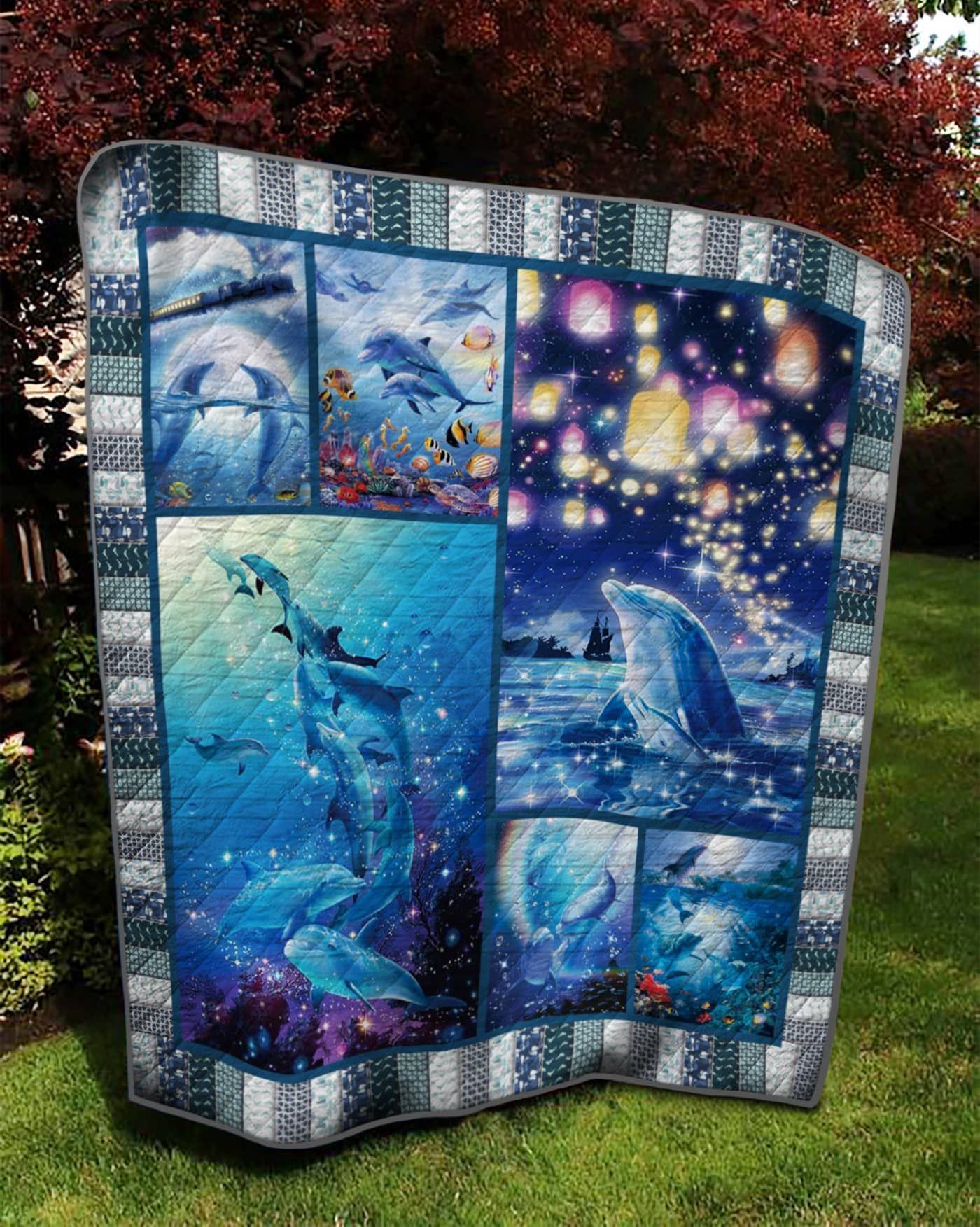 Dolphin I Saw An Angel Quilt Blanket DHC020120663TD