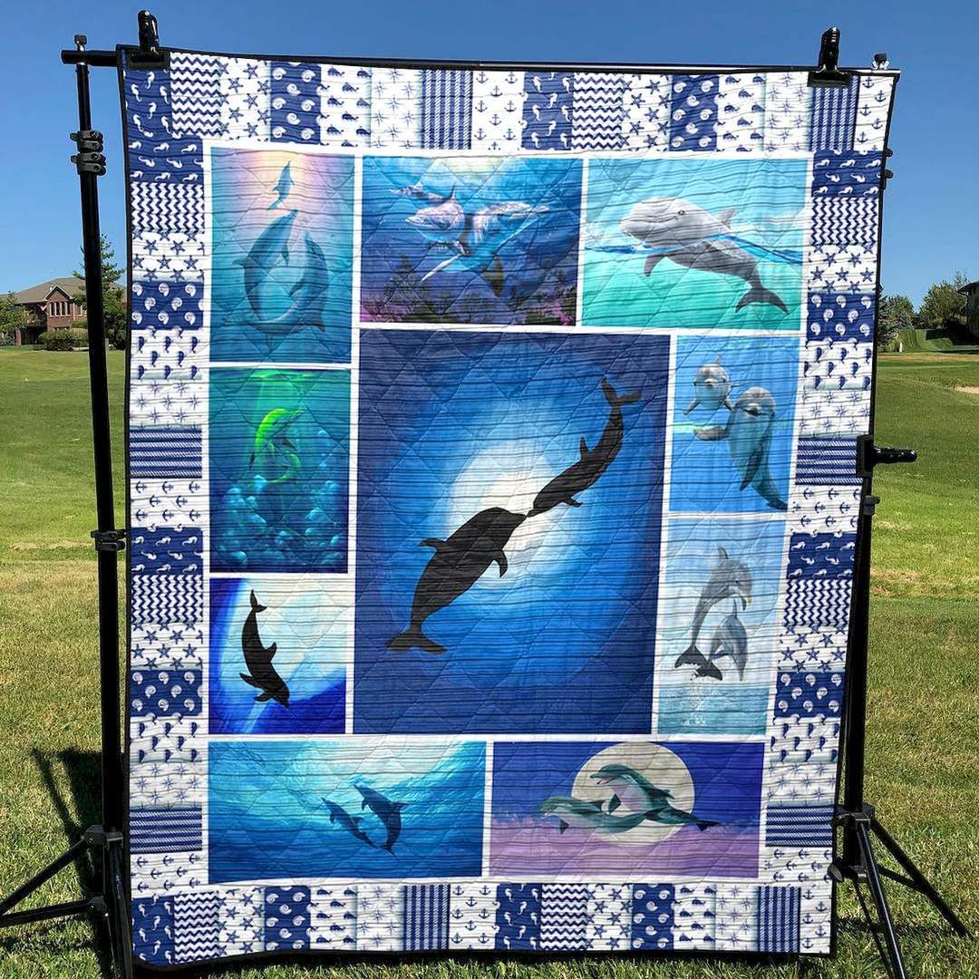 Dolphin Love PKD200670 Quilt Blanket