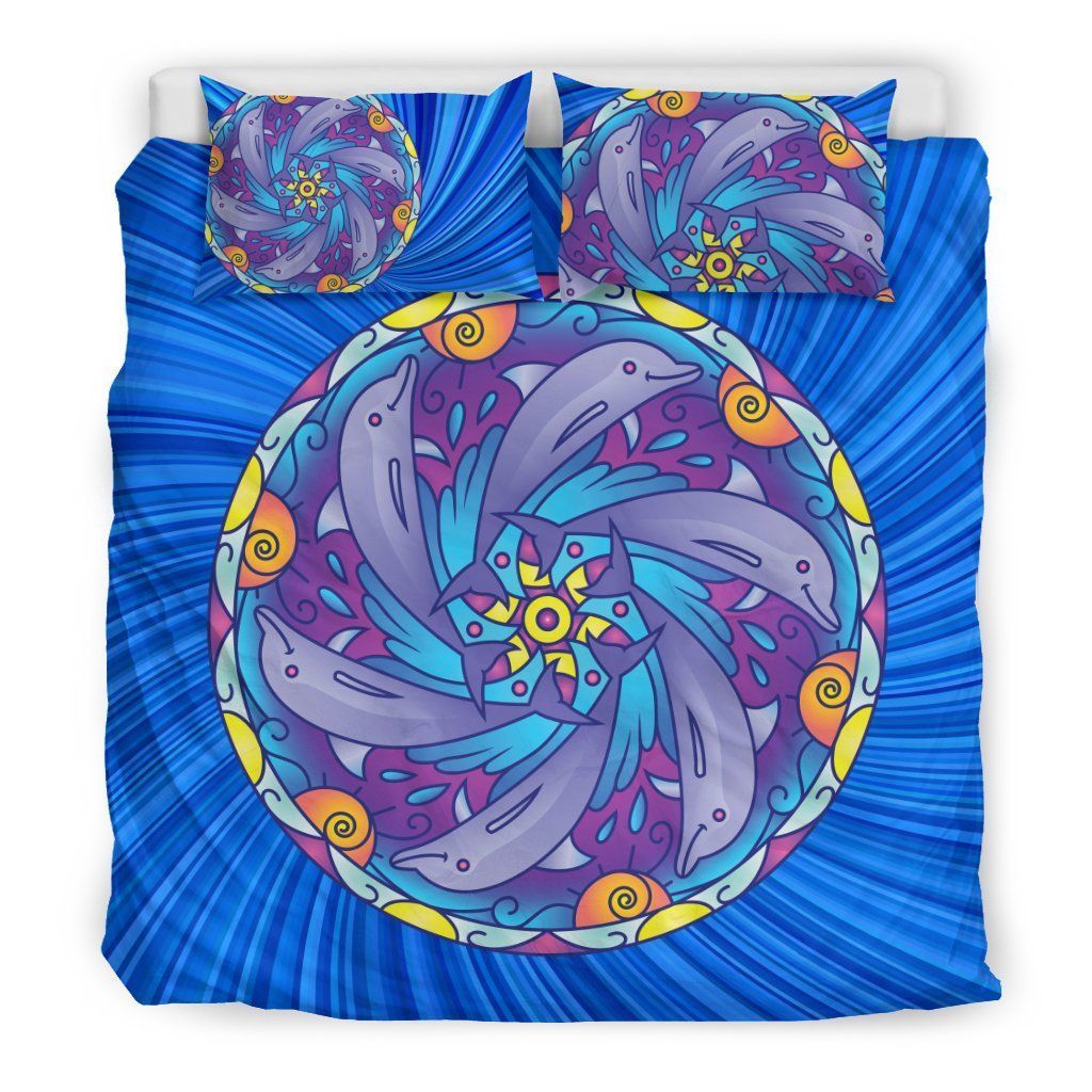 Dolphin Mandala Bedding Set