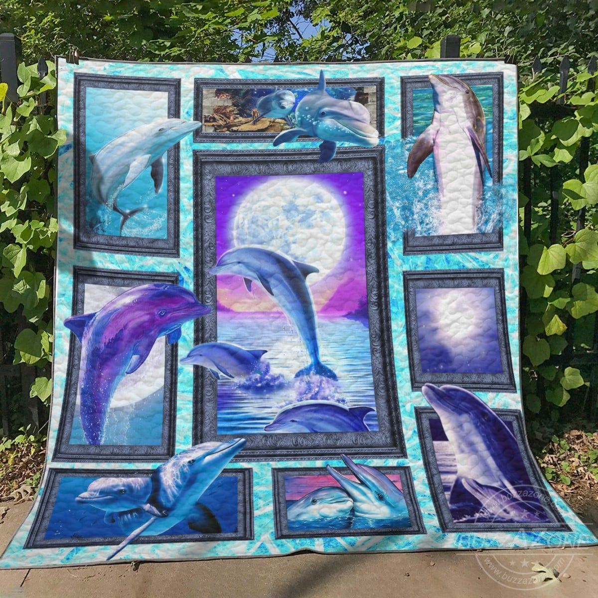 Dolphin Purple Moonlight Quilt Blanket DHC3112826TD