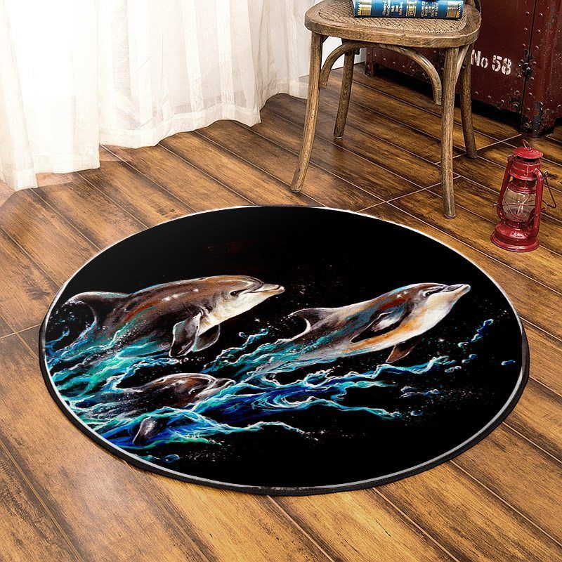 Dolphin Round Carpet