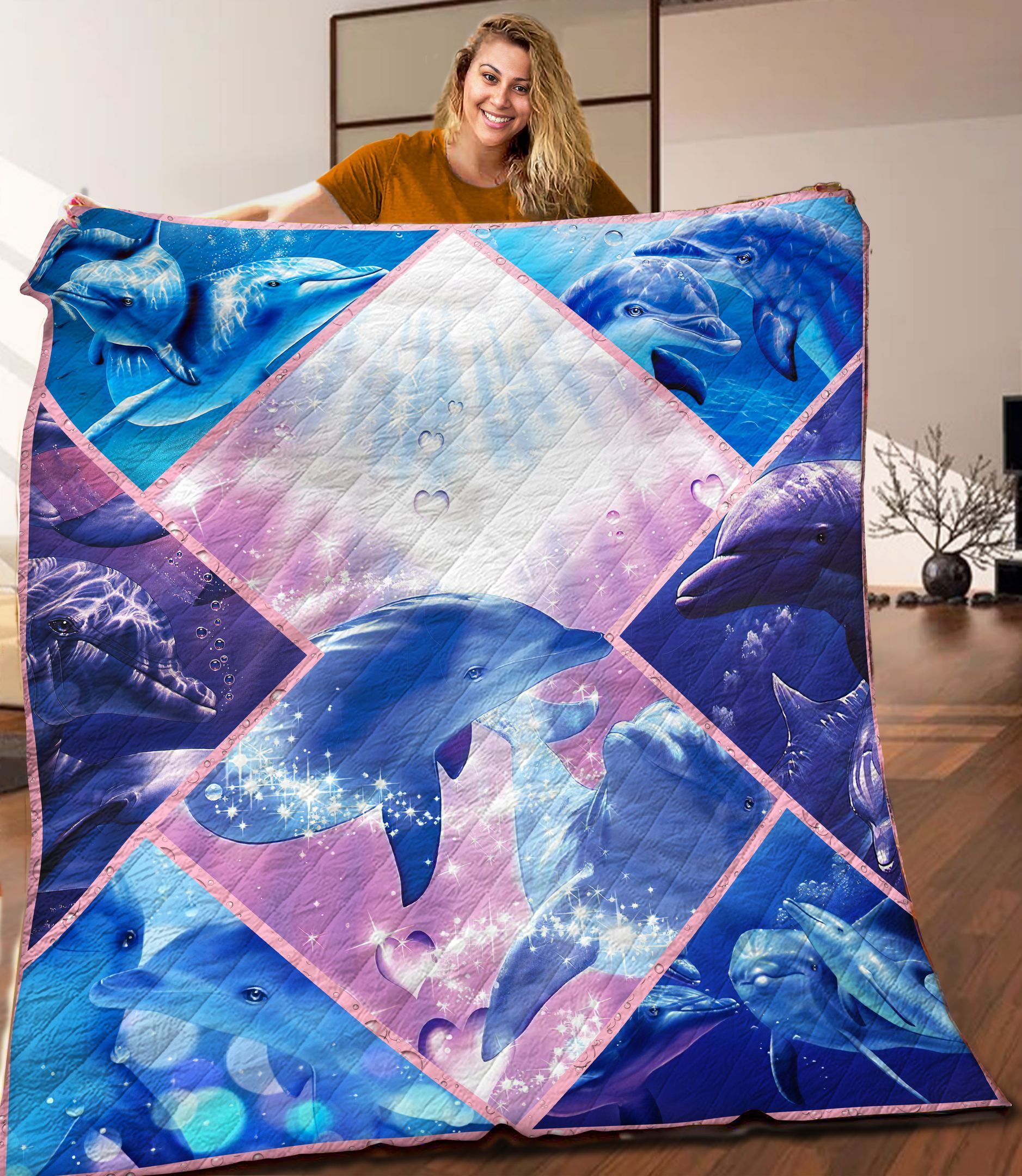 Dolphin Quilt Blanket C9B280306MI