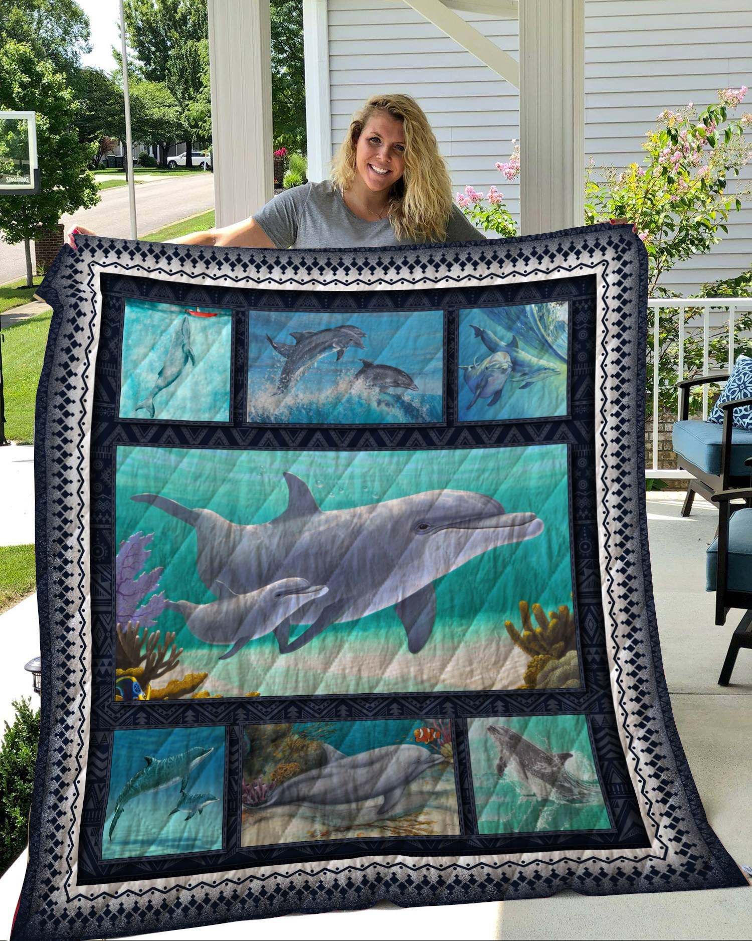 Dolphin Quilt Blanket DHC2911128VT