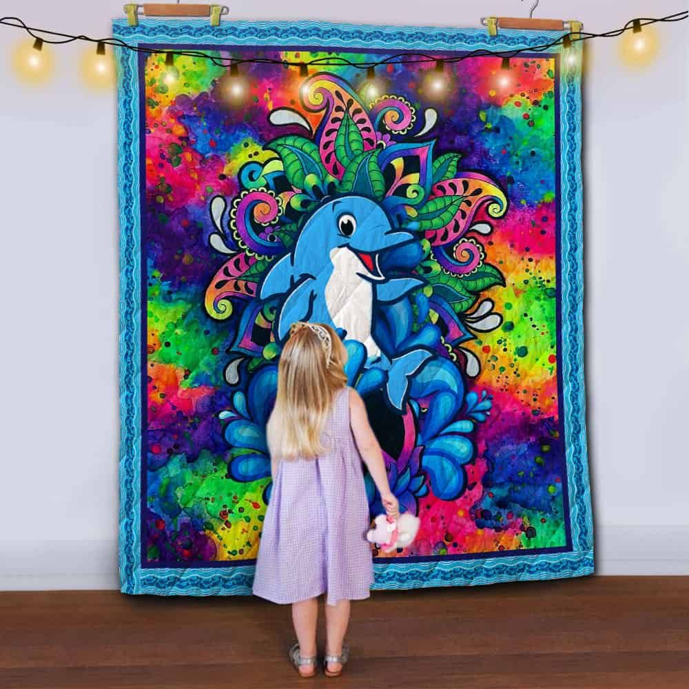 Dolphin Quilt Blanket Kl Dhc1312649Dd