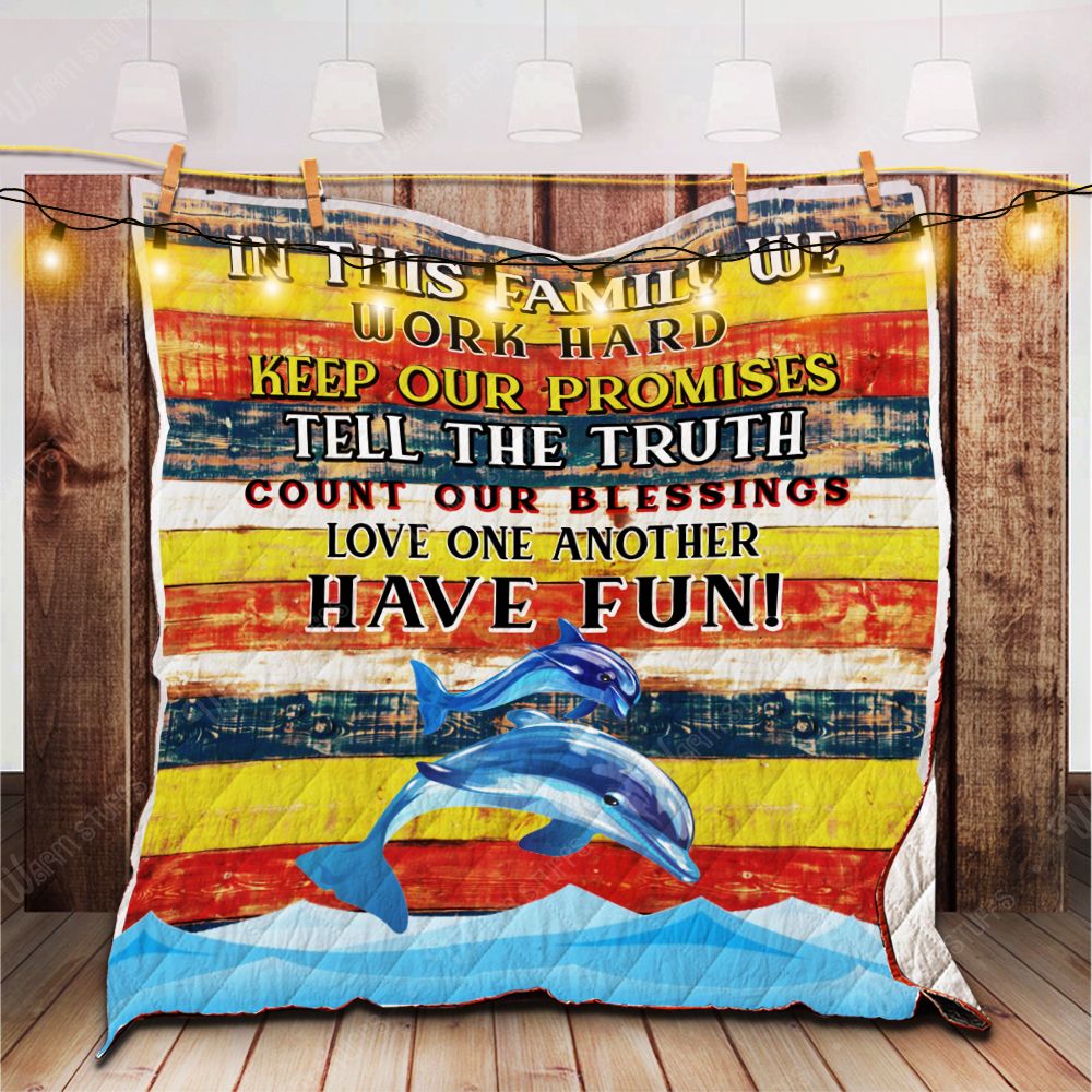 Dolphin Quilt Blanket Lb254 Dhc1312610Dd