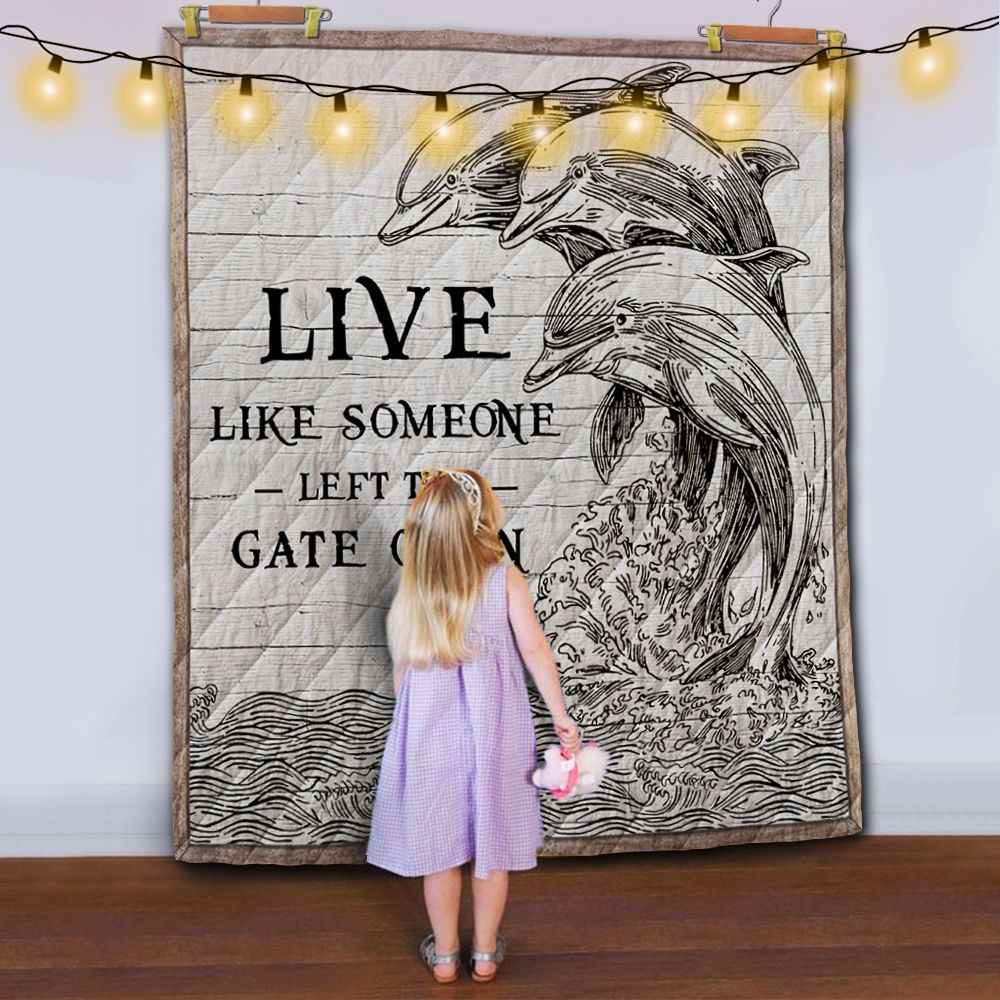 Dolphin Quilt Blanket Lb254C Dhc1312614Dd