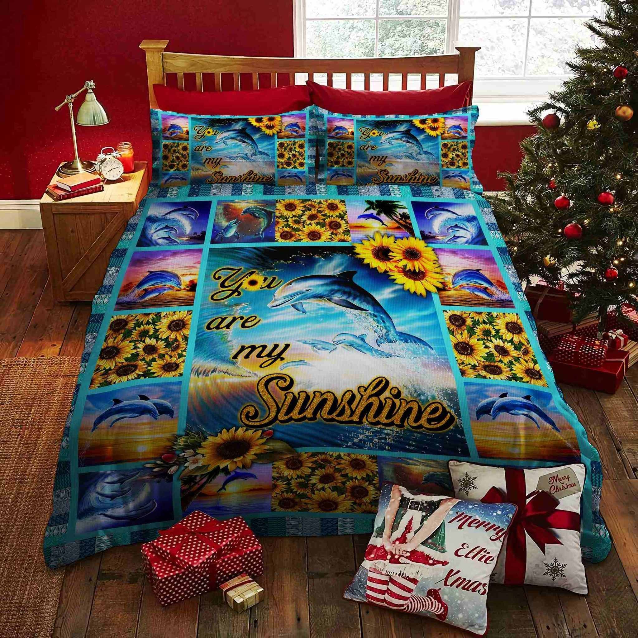 Dolphin Sunflower Bedding Set