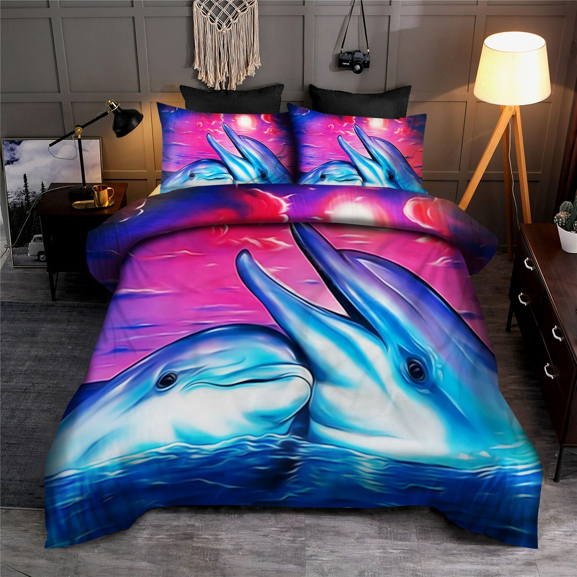 Dolphin Sunset Bedding Set