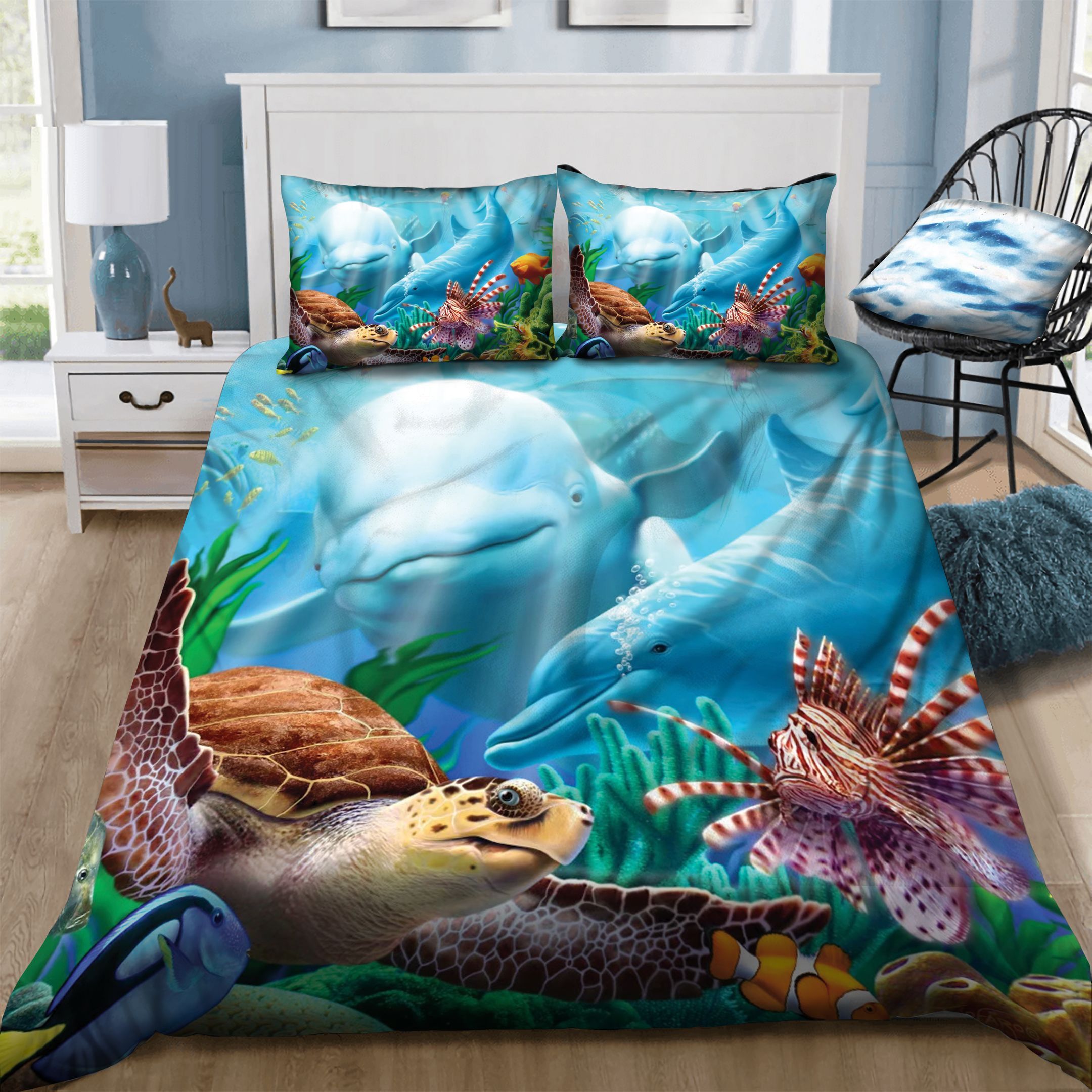Dolphin Turtle  Bedding Set