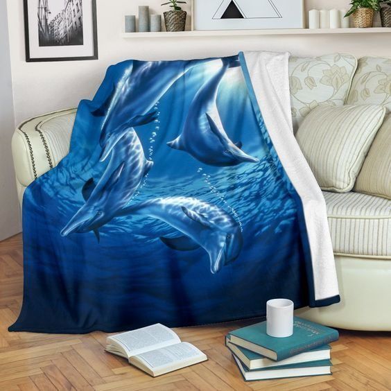 Dolphine Sherpa Fleece Blanket