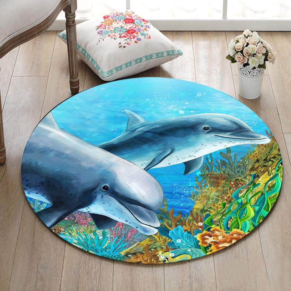 Dolphins Round Carpet