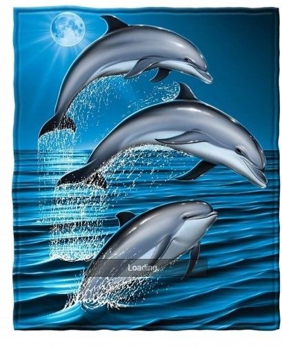 Dolphins Sherpa Fleece Blanket