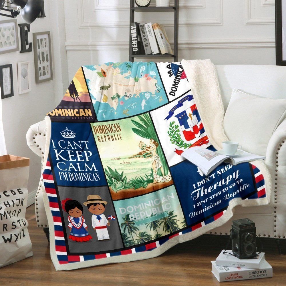 Dominican Sherpa Fleece Blanket