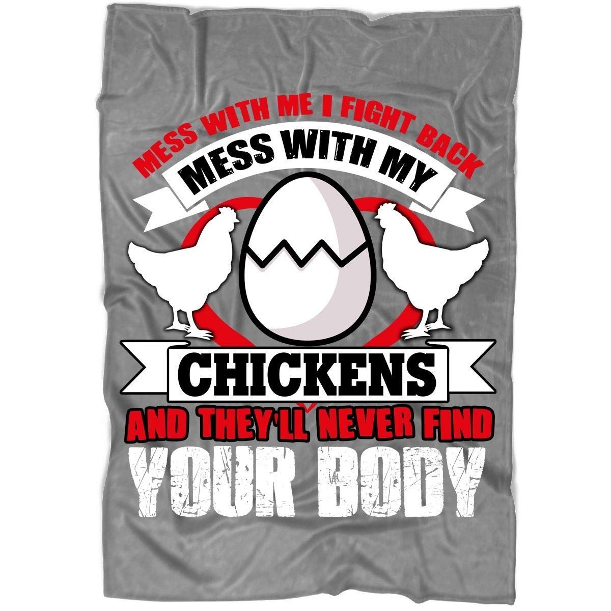 Don T Mess With My Chickens Sherpa Fleece Blanket