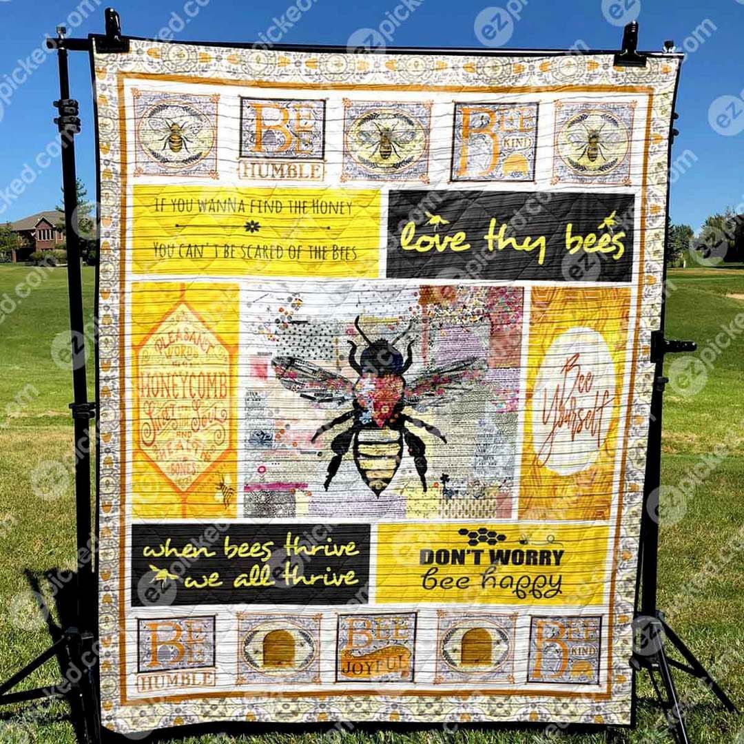 Don T Worry Bee Happy CLT150620 Quilt Blanket