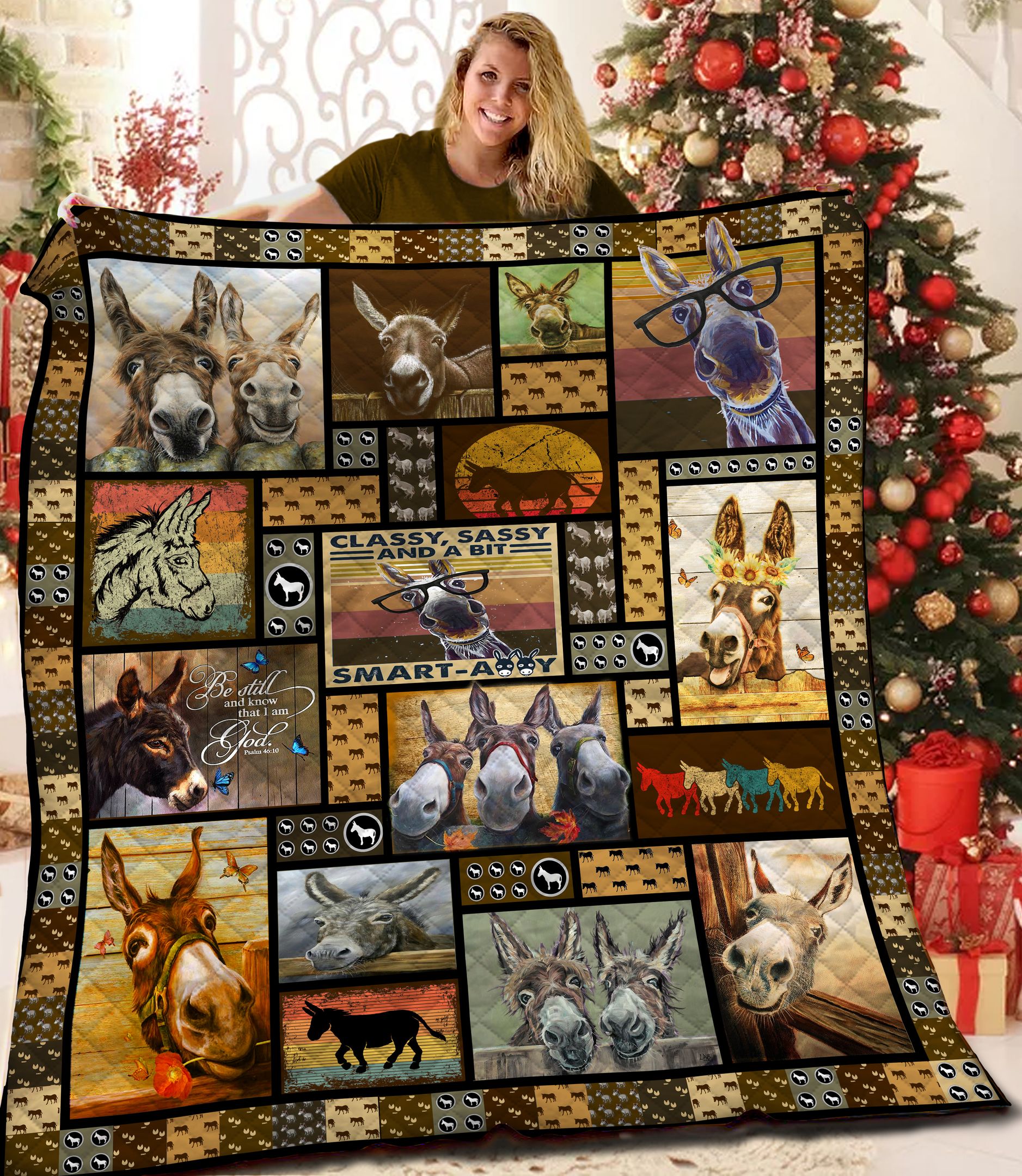 Donkey BBB091122MH Quilt Blanket