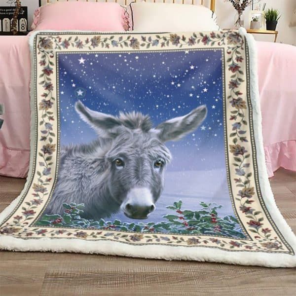Donkey Sherpa Fleece Blanket