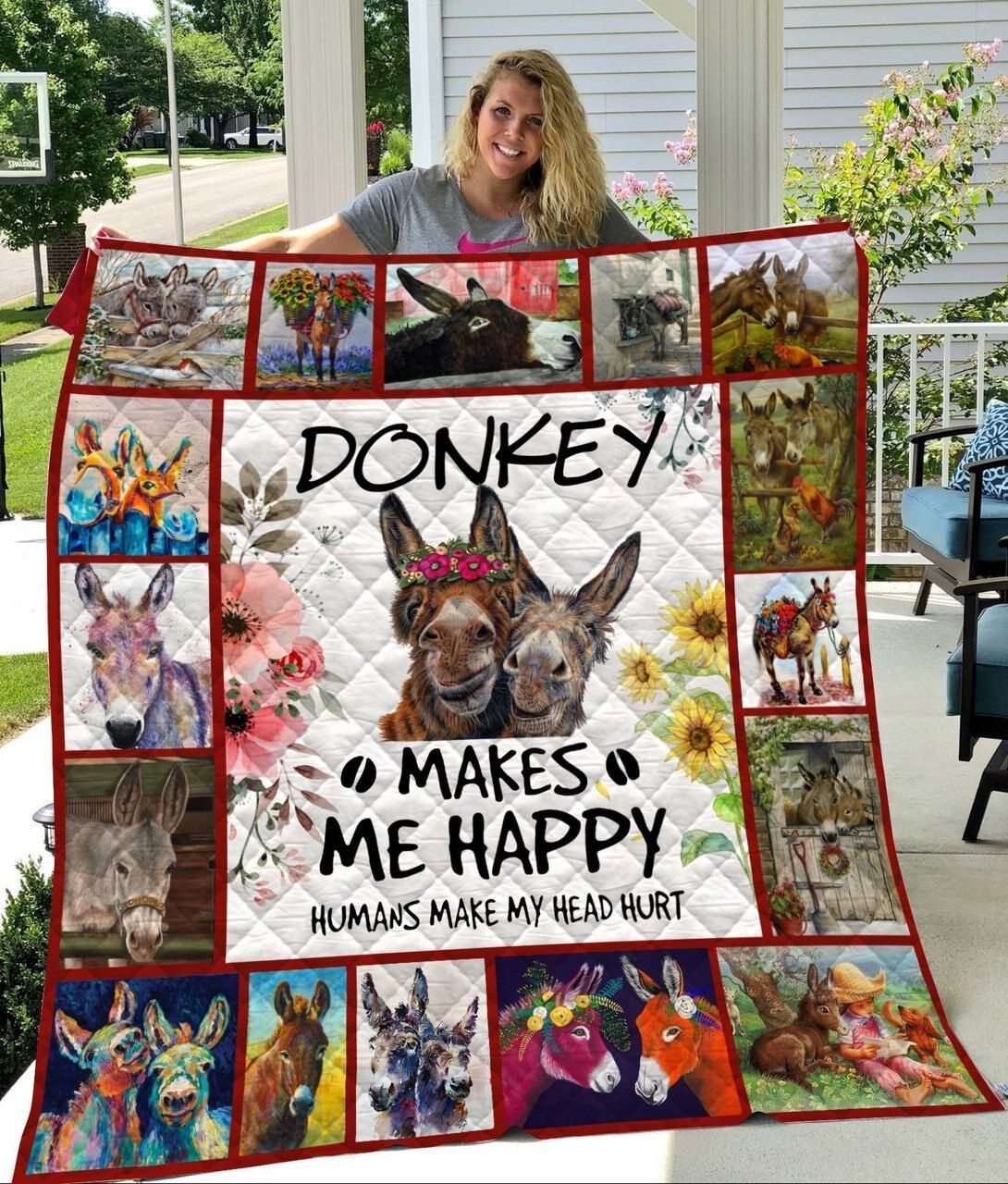 Donkey Lay Of Our Love Quilt Blanket DHC31121858TD