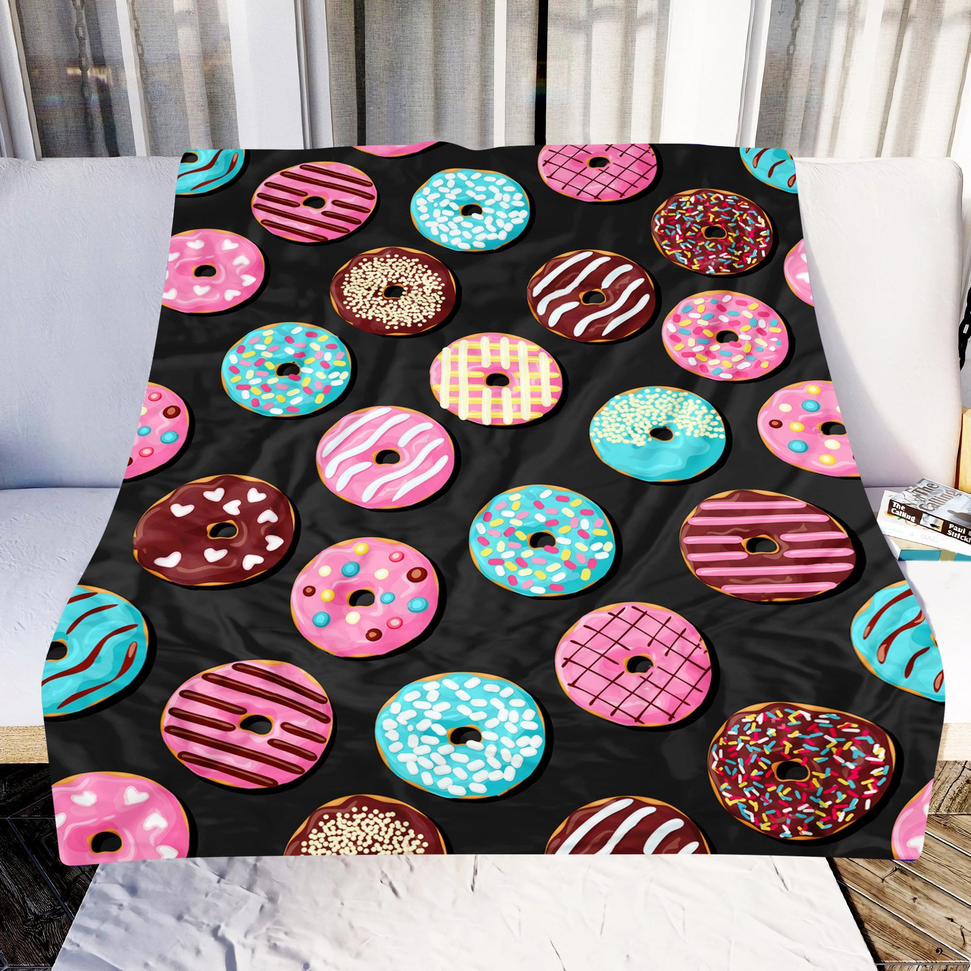 Donut Sherpa Fleece Blanket