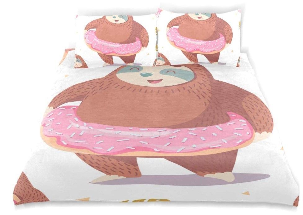 Donut Sloth Bedding Set