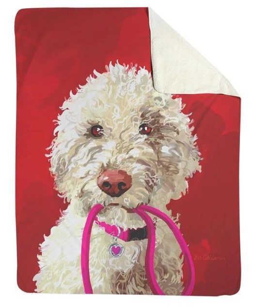 Doodle Dog Sherpa Fleece