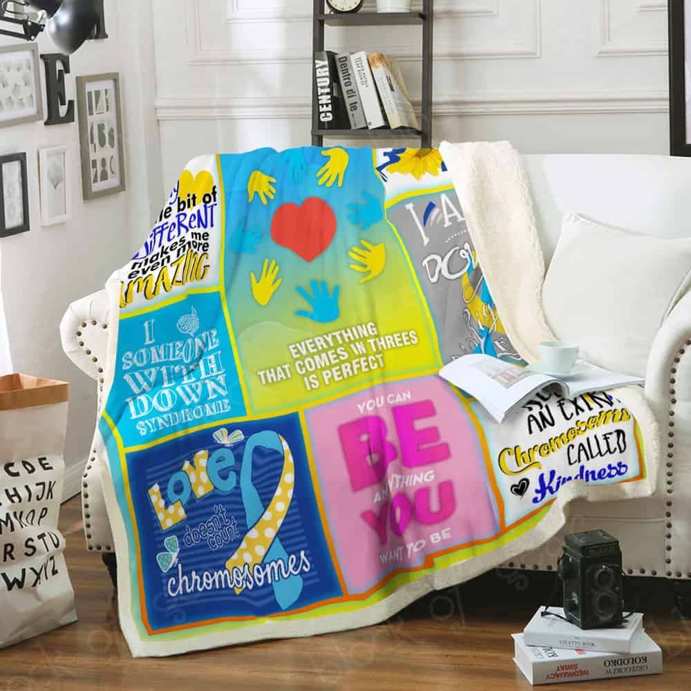 Down Syndrome Fleece Blanket