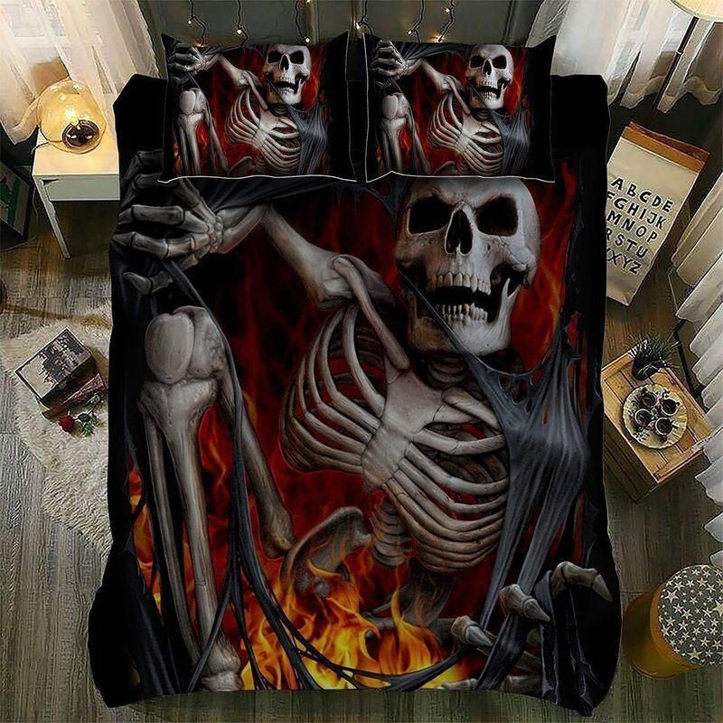 Drag Me To Hell Skull Story Printed Bedding Set