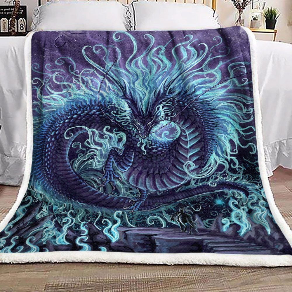 Dragon Sherpa Fleece Blanket