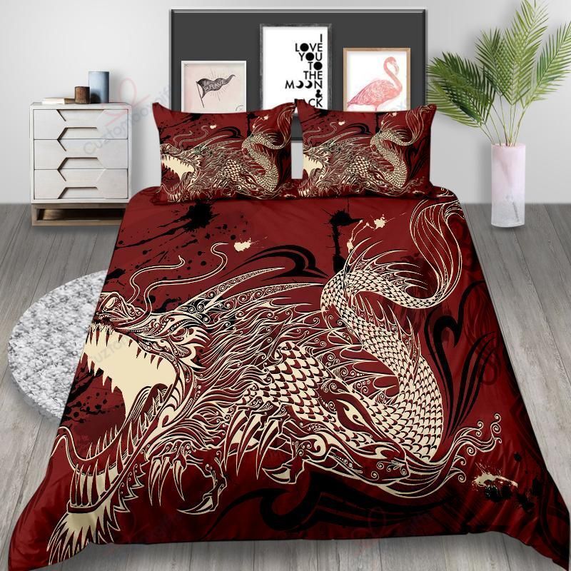 Dragon Chinese Red Bedding Set