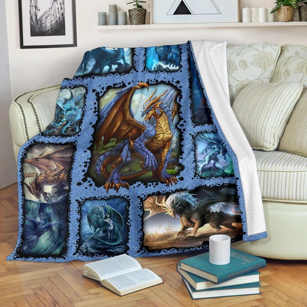 Dragon Sherpa Fleece Blanket