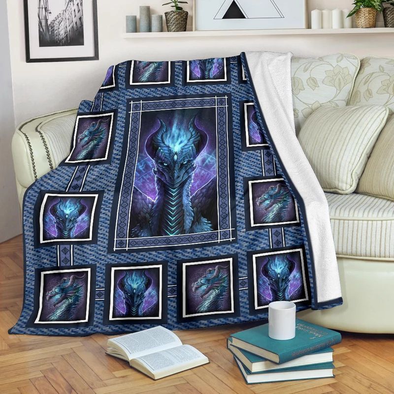 Dragon Sherpa Fleece Blanket