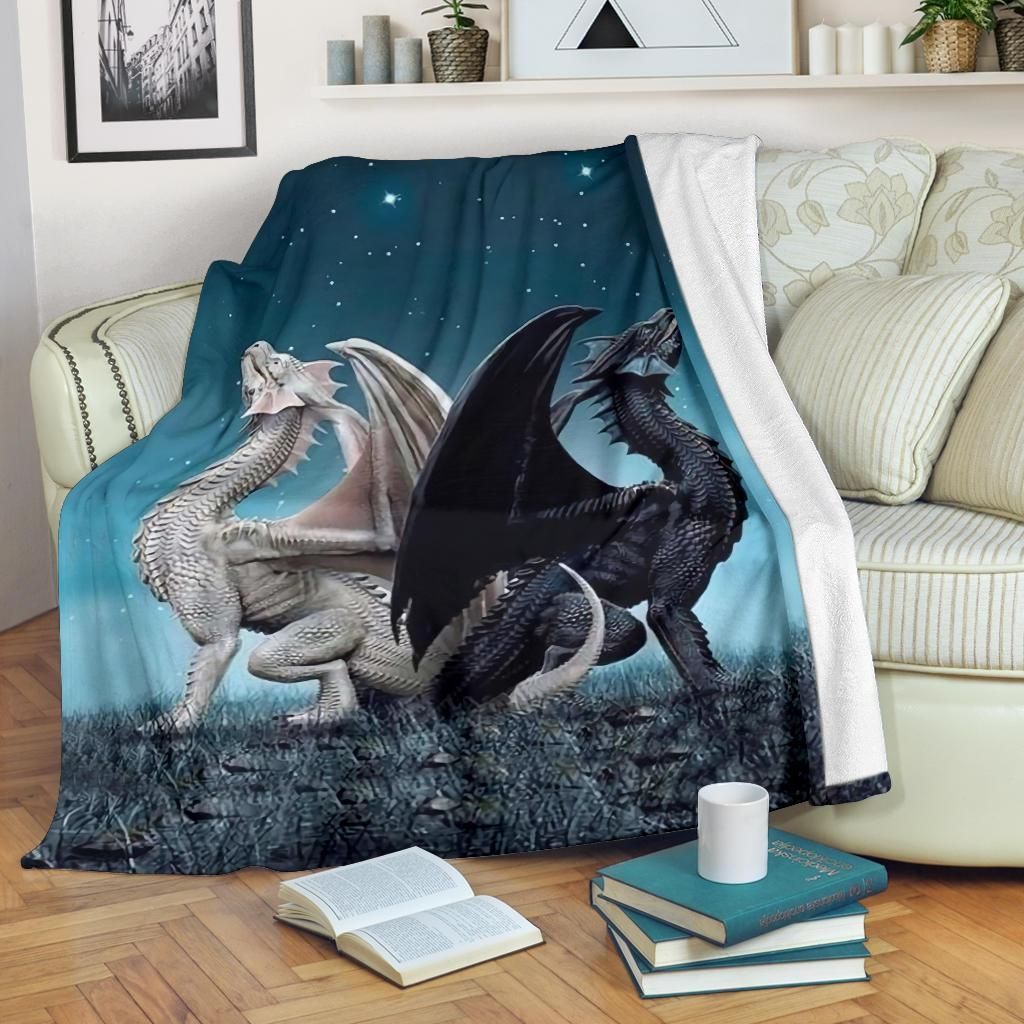 Dragon Sherpa Fleece Blanket
