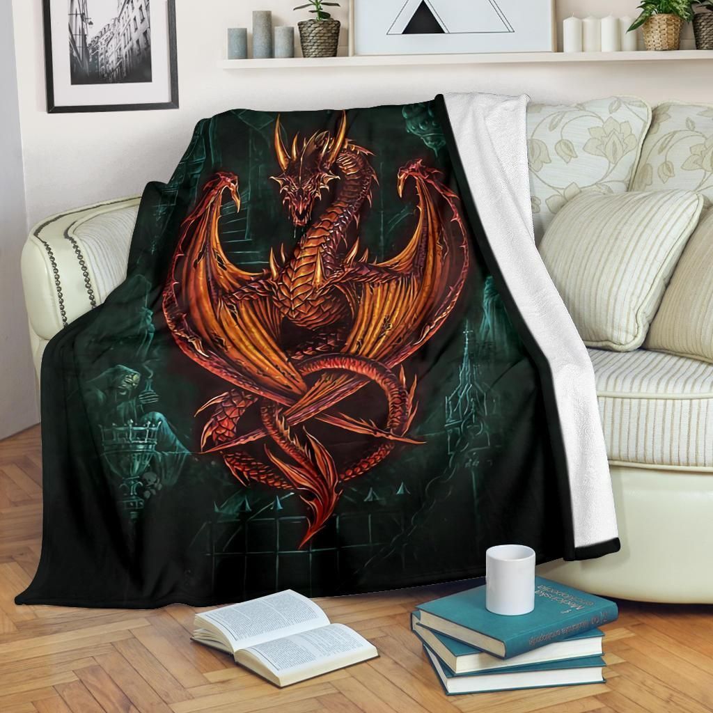 Dragon Sherpa Fleece Blanket