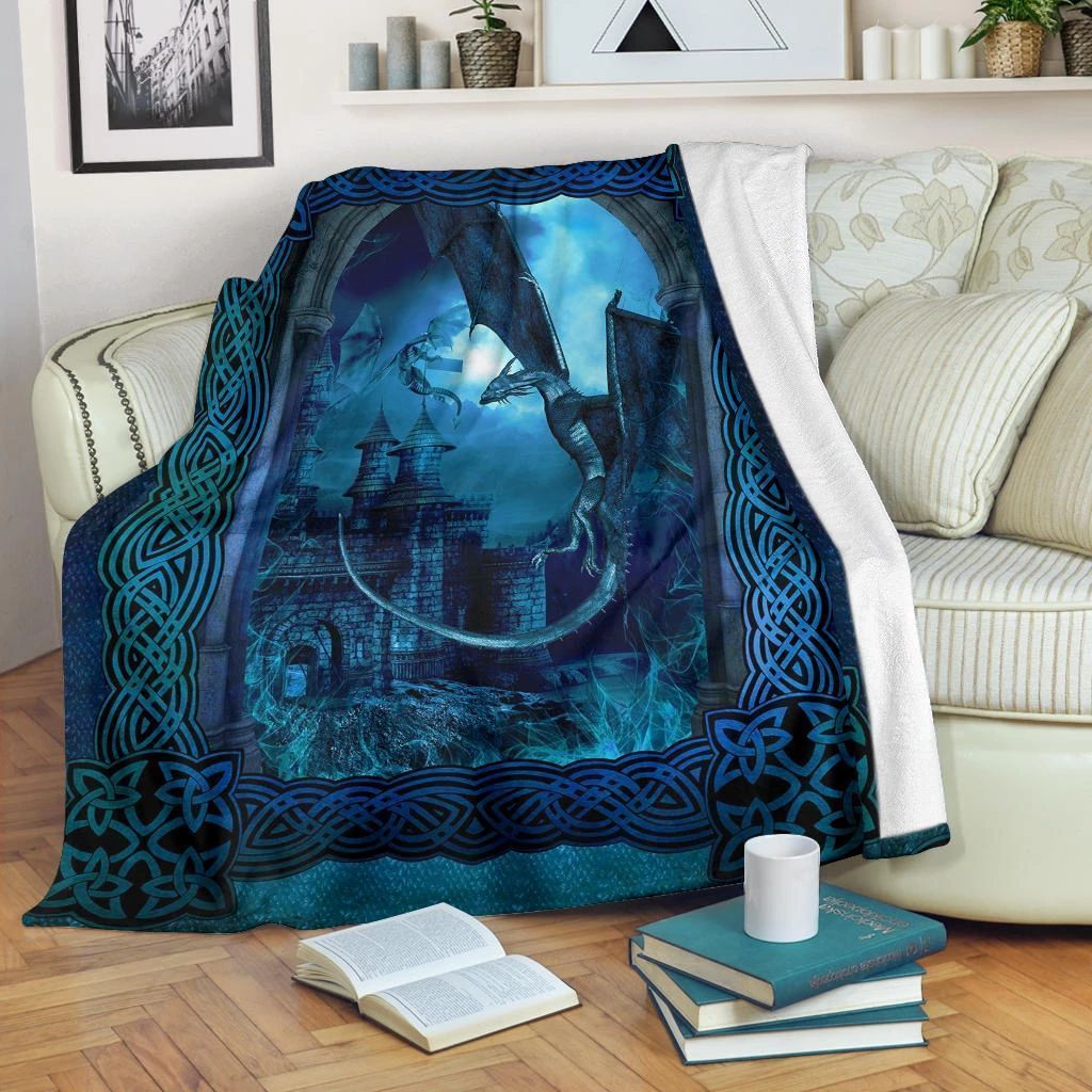 Dragon Sherpa Fleece Blanket