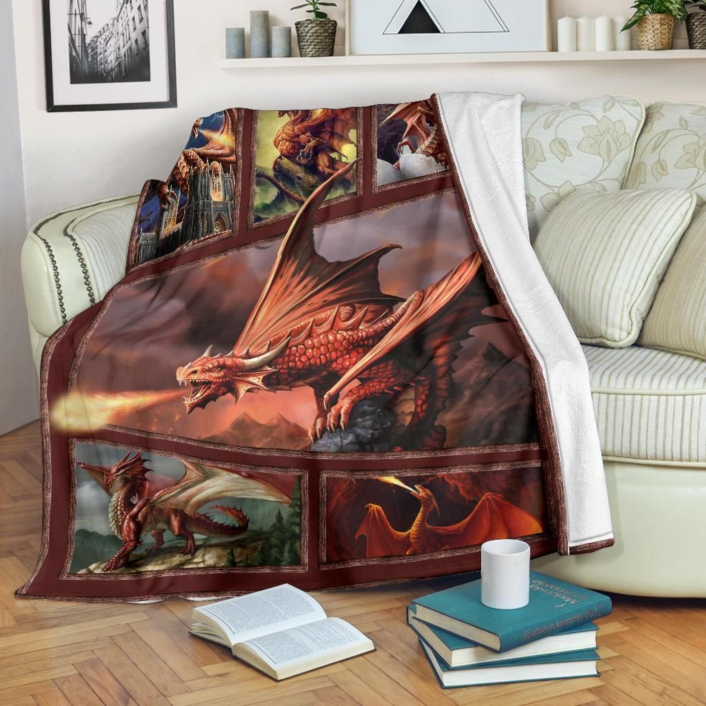 Dragon Sherpa Fleece Blanket